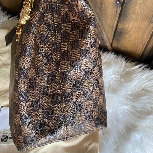 TRADED💕Louis Vuitton Graceful MM Damier hobo bag purse - Picture 6 of 15